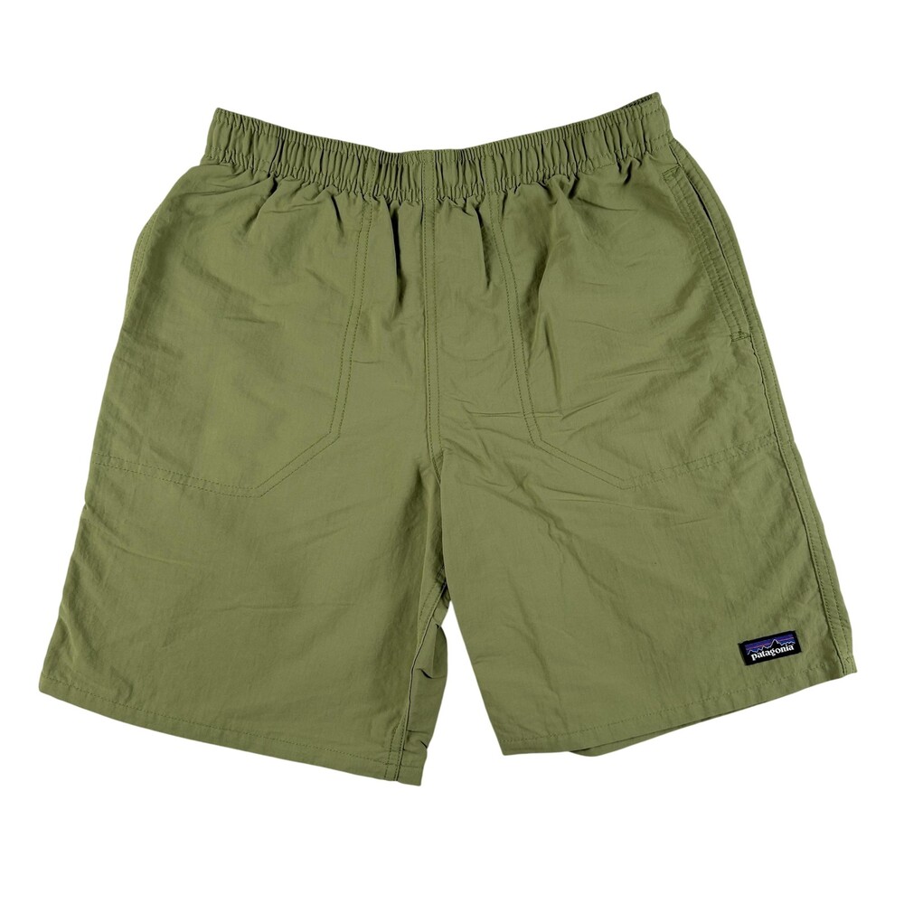 Patagonia Shorts Youth XL 14 Green Nylon Swim Trunks Elastic Waist Drawstring